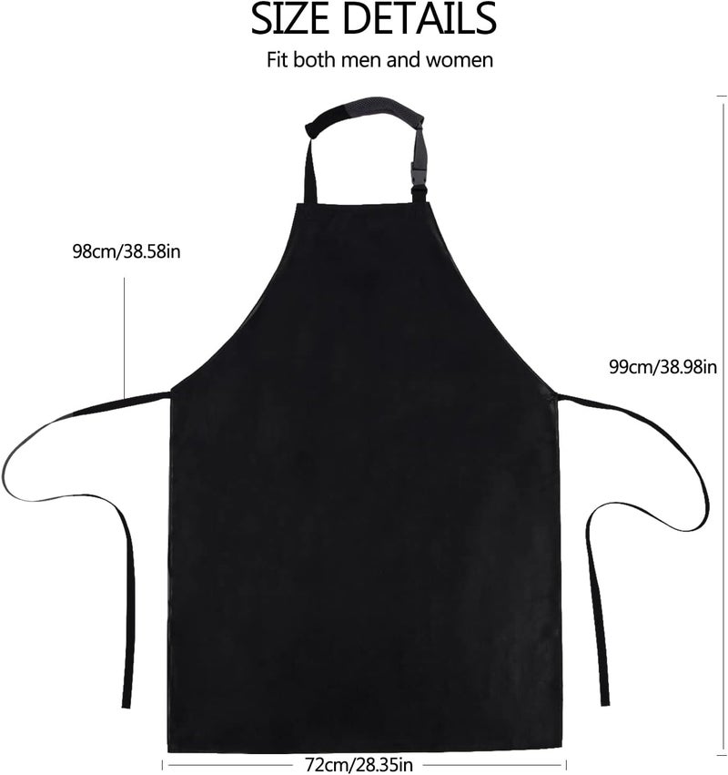 Homsolver Waterproof Rubber Vinyl Apron for Unisex Adult, Adjustable, Lightweight, Chemical Resistant Extra Long Work Apron - Image 3